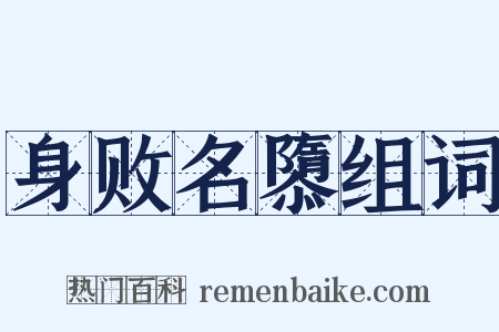 身败名隳组词是什么意思的图片